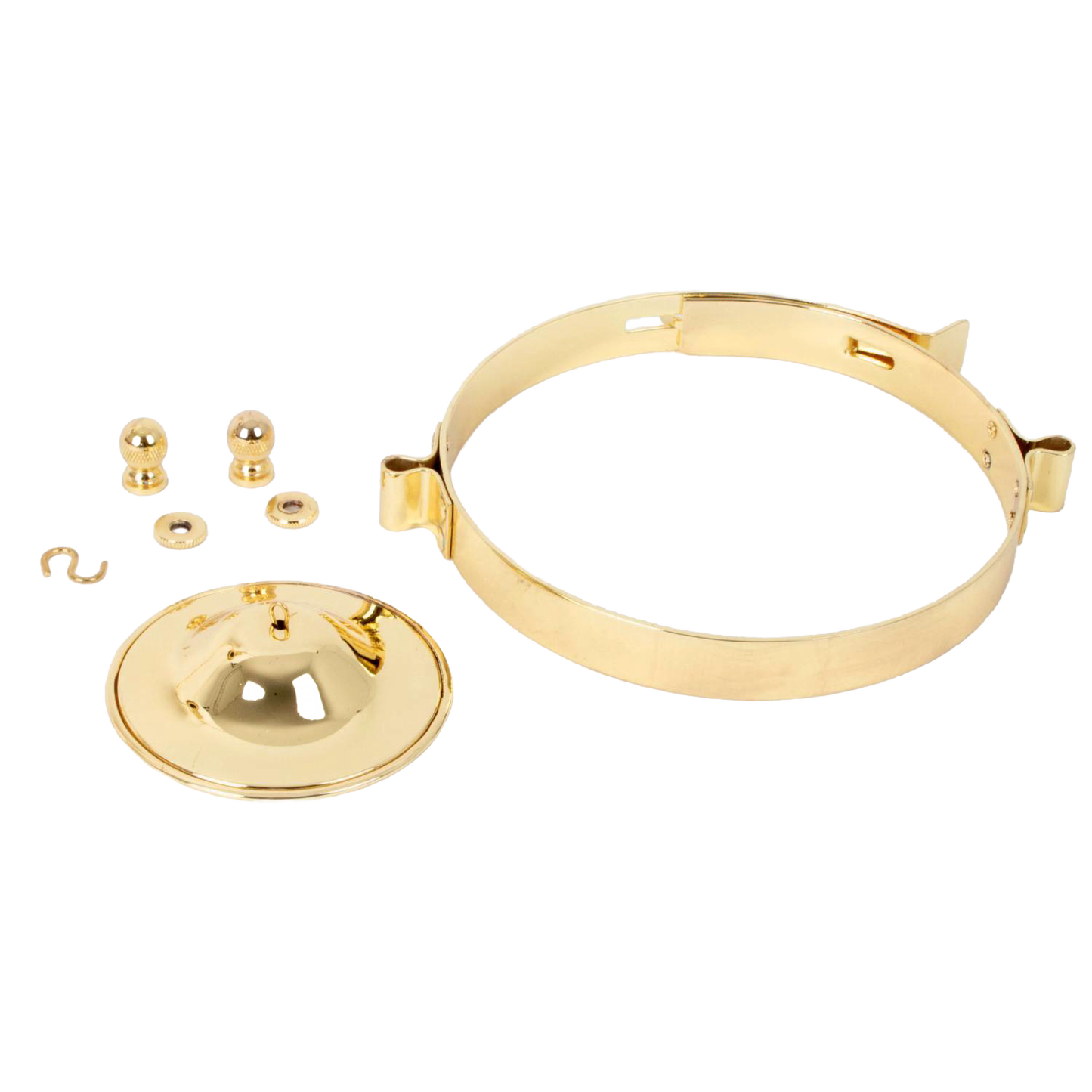 Polished brass lamp frame and mounting hardware components for 12-inch Aladdin 210 series shades, featured in Lamps & Lighting, Parts and Accessories, and Best Sellers collections.