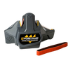 Compact electric knife sharpener with flexible abrasive belt and manual ceramic honing rod, designed for quick sharpening of various knives in Kitchen & Food and Farm, Garden & Tool collections.