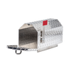 Handcrafted Amish made indestructible mailbox in durable diamond plate aluminum with magnetic closure and red flag, ideal for Home & Decor and Farm, Garden & Tool collections.