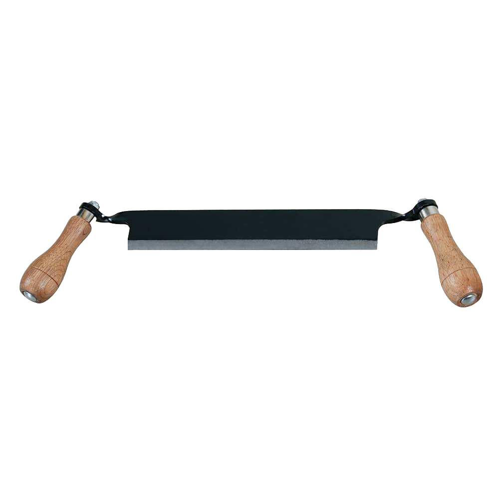 Handcrafted straight draw shave with solid #45 steel blade and polished wooden handles, designed for fast, precise removal of bark and shaping posts, ideal for Farm, Garden & Tool, Garden Accessories, Wood Cutting and Hauling, and Best Sellers collections.