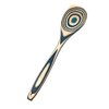Handcrafted pakkawood corner spoon with distinct concentric circle pattern, durable and heat resistant, featured in Kitchen & Food, Kitchen Gadgets, Cooking and Baking Helpers, Storage and Serving, Best Sellers, Promo Eligible collections.