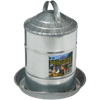Galvanized double-wall chicken waterer with 2-gallon capacity, sturdy handle, and wide base, designed for durable use in farm, garden & tool and animal care collections.