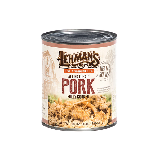 Handcrafted canned pork with all-natural, fully cooked meat in a sturdy can, ideal for emergency supplies, kitchen & food, farm, garden & tool, meats, and best sellers collections.