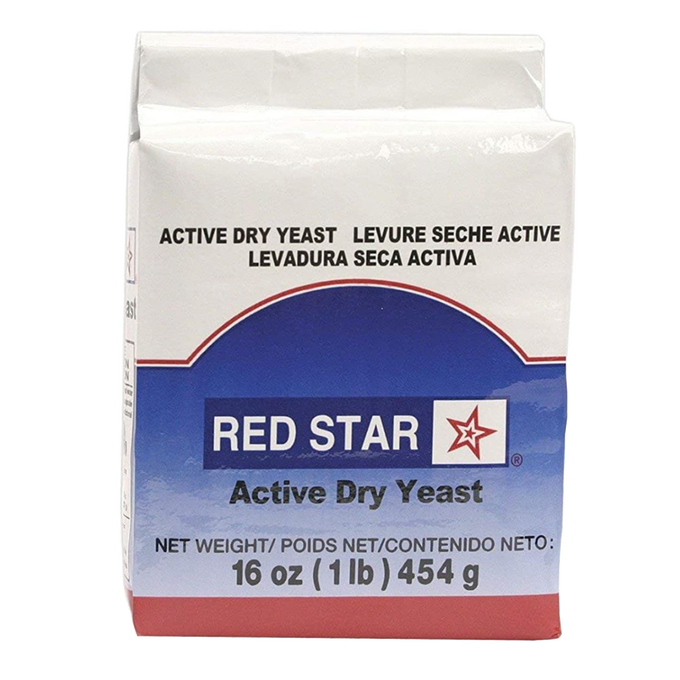 Red Star active dry yeast package weighing 16 ounces with bilingual labeling, ideal for baking with steady leavening, featured in Kitchen & Food, Dry Goods and Mixes, Best Sellers, Bread Making Supplies, and Promo Eligible collections.