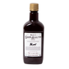 Brown glass bottle of handcrafted health tonic blend with gold cap, featuring organic herbs, raw apple cider vinegar, and juice concentrates, made in USA for Health & Wellness.