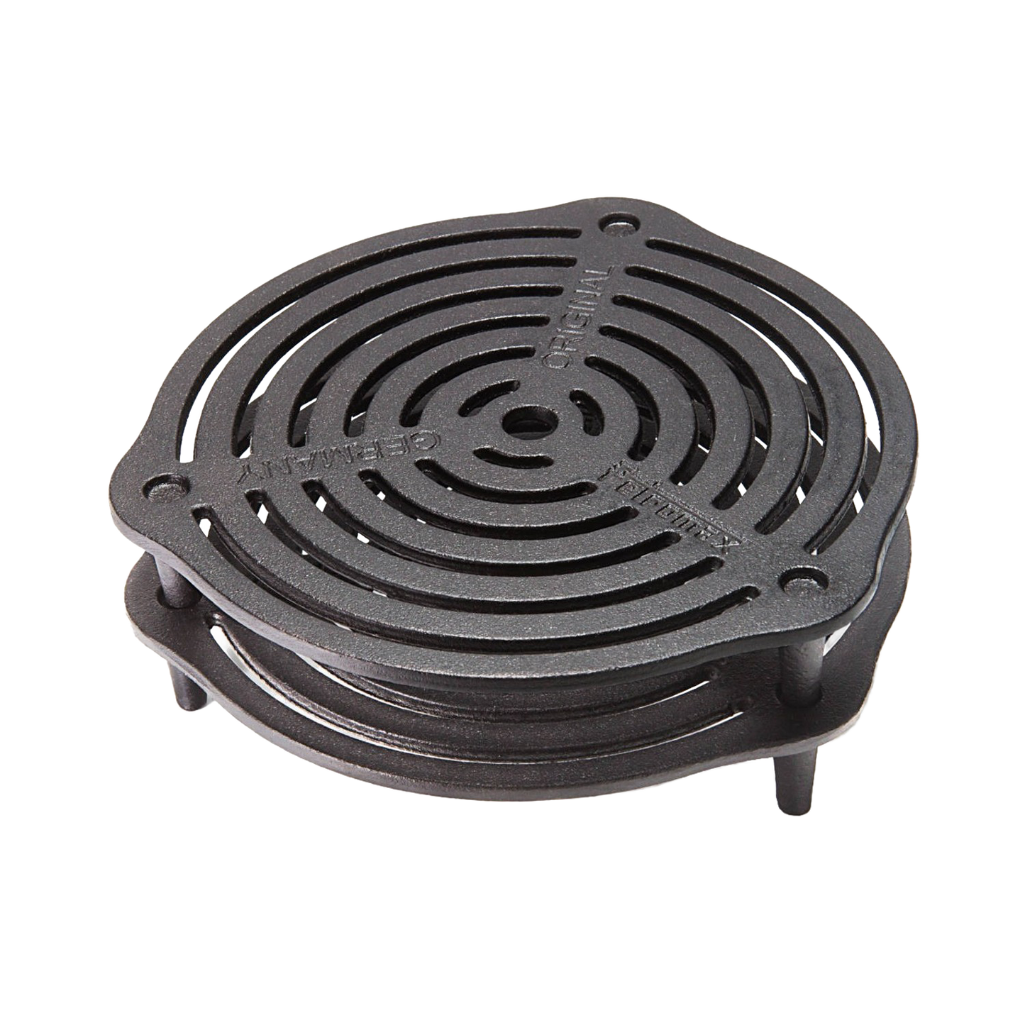 Stackable solid cast iron grate with sturdy legs for optimal heat circulation and multi-level cooking in Dutch ovens, suited for Farm, Garden & Tool, Kitchen & Food, Camping, Cookware, Cast Iron, Best Sellers, Promo Eligible collections.