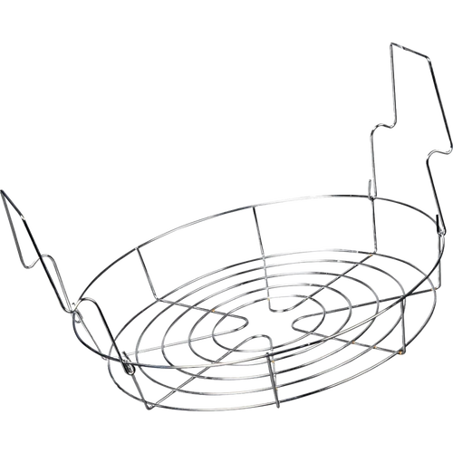 Round metal wire canning rack with handles, designed to fit a large 33-quart water bath canner, ideal for food preservation and kitchen use, part of Best Sellers collection.