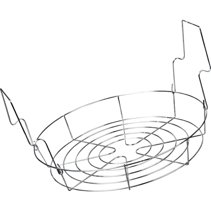 Round metal wire canning rack with handles, designed to fit a large 33-quart water bath canner, ideal for food preservation and kitchen use, part of Best Sellers collection.