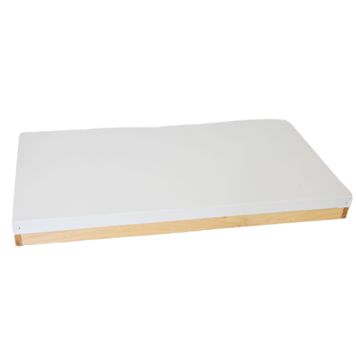 Handcrafted telescoping metal cover with wooden edges designed to protect 5-frame beehives from weather, Amish made in the USA, ideal for Farm, Garden & Tool and Beekeeping Supplies.