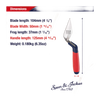 4-inch hardened and tempered carbon steel archaeology pointing trowel with rigid blade and ergonomic red and blue soft-feel handle, designed for Farm, Garden & Tool, Digging and Cultivating, Hand Tools and Hardware, Best Sellers, and Promo Eligible collections.