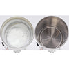 Side-by-side view of a stainless steel water distiller tank before and after cleaning, showing mineral scale removal and restoration, featured in Appliances and USA Made collections.