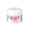 Small white jar of Quret Old-Time Cream with red and blue labeling, a handcrafted health remedy made in USA, featured in Health & Wellness and Best Sellers collections.