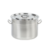 Stainless steel water bath canner with secure lid and side handles, designed for food preservation and canning; durable cookware ideal for Kitchen & Food and Best Sellers collections.