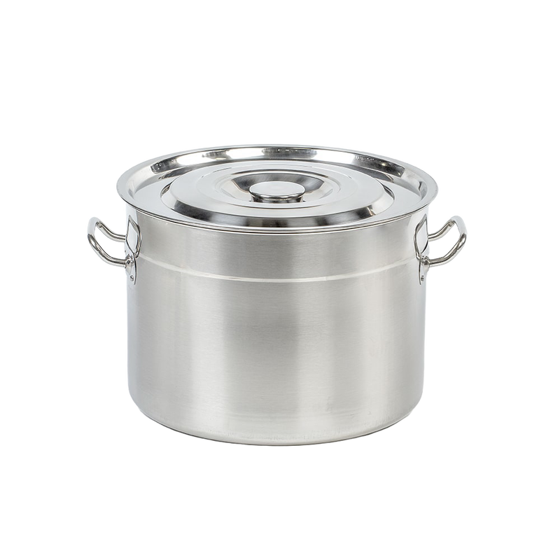 Stainless steel water bath canner with secure lid and side handles, designed for food preservation and canning; durable cookware ideal for Kitchen & Food and Best Sellers collections.