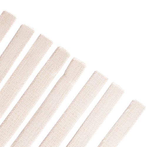 Set of handcrafted flat cotton wicks with natural fiber texture, designed for efficient fuel absorption in lamps, ideal for Farm, Garden & Tool, Emergency Supplies, and Parts and Accessories collections.