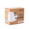 Handcrafted natural vegan dish bar soap in eco-friendly packaging, unscented and chemical-free, ideal for household cleaning and sustainable home and decor use.