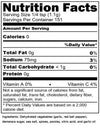 Close-up of nutrition label showing zero calories, 75mg sodium, less than 1g carbohydrates per serving, with ingredients including dehydrated garlic, red bell pepper, sugar, sea salt, spices, parsley, citric acid, and garlic oil, ideal for Kitchen & Food, Pantry, and Best Sellers collections.