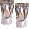 Two silver foil pouches of dry powdered ice cream mix for homemade ice cream, featured in Kitchen & Food, Dry Goods and Mixes, Specialty Equipment, Making Ice Cream, USA Made, and Best Sellers collections.