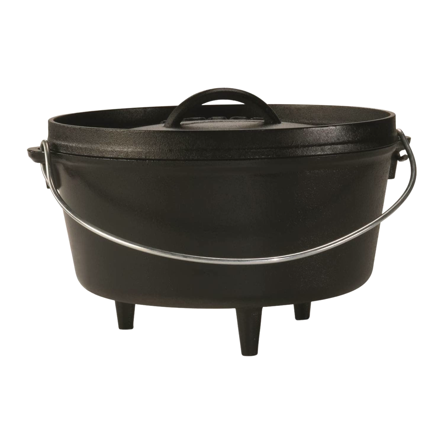 Handcrafted cast iron cooking pot with built-in legs and a sturdy handle, designed for versatile outdoor and camping use; featured in Farm, Garden & Tool, Cast Iron, USA Made, and Best Sellers collections.