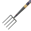 Heavy-duty digging fork with solid forged carbon steel tines and a sturdy wooden handle, designed for farm, garden, and lawn care tasks in Best Sellers and Digging and Cultivating collections.