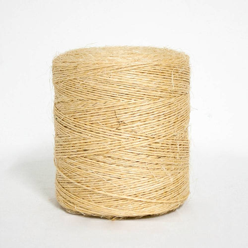 Natural beige sisal binder twine roll made from durable hemp fibers, ideal for garden tasks and bundling, featured in Farm, Garden & Tool and Garden Accessories collections.