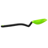 Flexible kitchen spoon with a curved black handle and bright green silicone scoop designed for measuring, scooping, and scraping in Kitchen & Food, Food Prep, and Measuring collections.