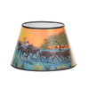 Parchment lamp shade featuring Southwestern artwork of a cowboy herding cattle at sunset, designed to soften lamp light, part of Lamps & Lighting and Best Sellers collections.