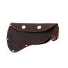 Handcrafted full-grain leather sheath with snap closures, designed to protect axe heads and attach to a belt; Amish made, USA crafted, ideal for Farm, Garden & Tool and Hand Tools collections.