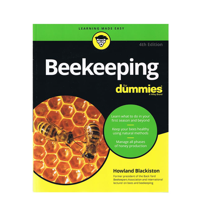 Paperback beekeeping guidebook with a close-up honeycomb and bees on the cover, designed for beginners and included in Farm, Garden & Tool and Beekeeping Supplies collections.