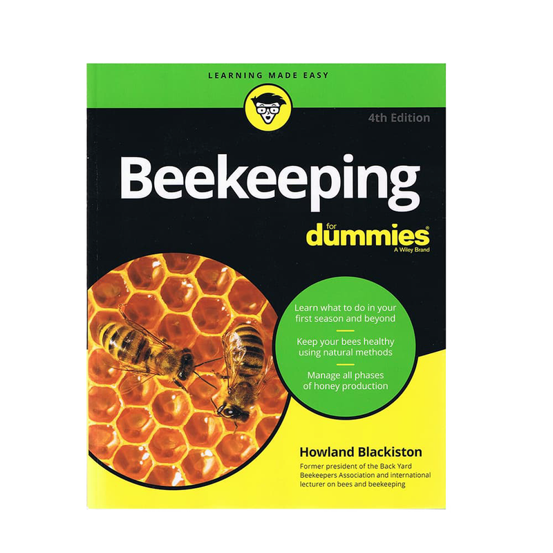 Paperback beekeeping guidebook with a close-up honeycomb and bees on the cover, designed for beginners and included in Farm, Garden & Tool and Beekeeping Supplies collections.