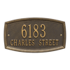 Bronze custom wall plaque with raised address numbers and street name in classic style, handcrafted in the USA, ideal for Home & Decor, Mailboxes and Address Signs, and Best Sellers collections.