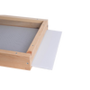 Handcrafted Amish-made debris board made in USA, designed to slide easily into an 8-frame screen base for monitoring mites, featured in beekeeping and farm tool collections.