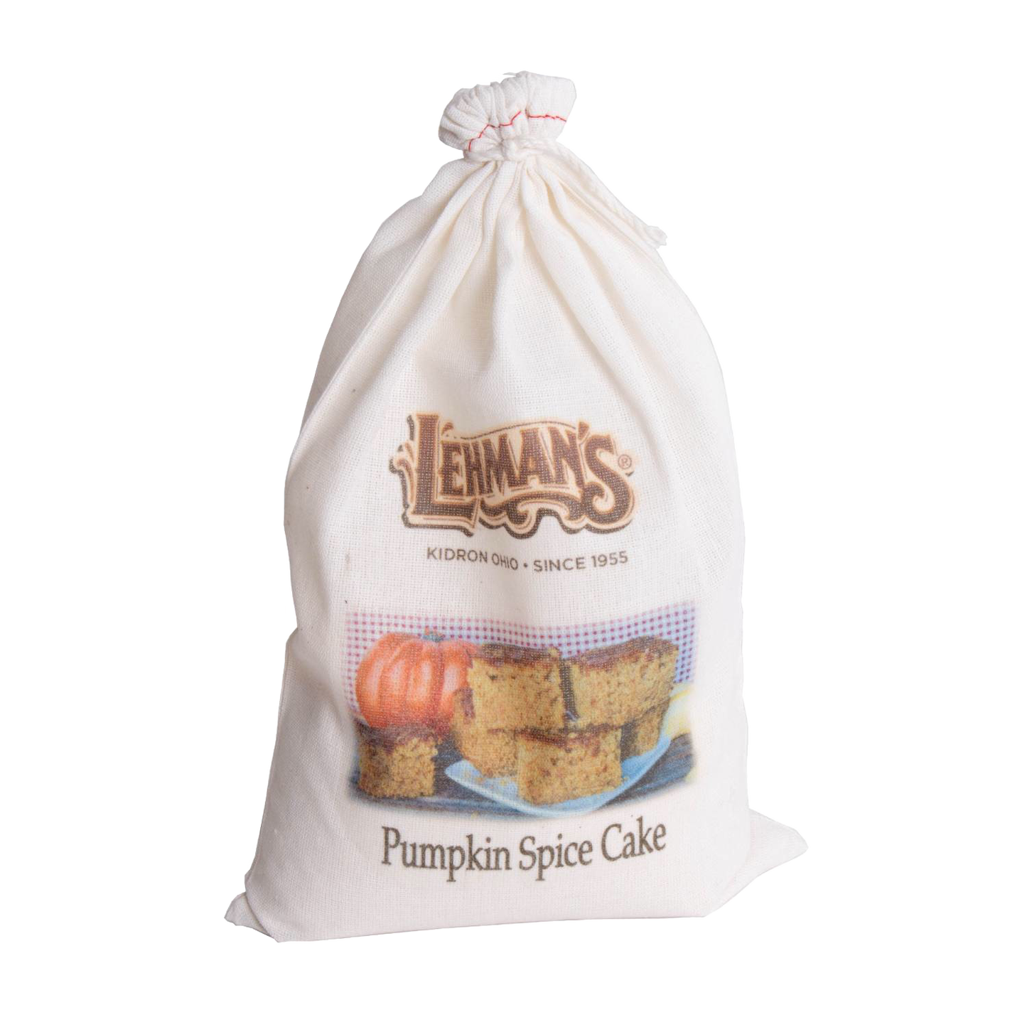 Natural fabric drawstring bag featuring handcrafted pumpkin spice cake mix with rustic branding, ideal for Kitchen & Food, Pantry, Dry Goods and Mixes, Best Sellers, Promo Eligible collections.