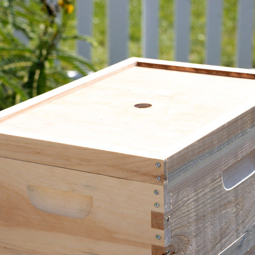 Handcrafted 8-frame triangle wooden bee escape board made in the USA, designed for chemical-free honey harvesting, featured in Farm, Garden & Tool and Beekeeping Supplies collections.