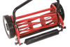 Red and black silent cut reel mower with six tempered blades and ergonomic handle, designed for efficient lawncare, featured in Farm, Garden & Tool and Best Sellers collections.