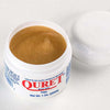 Open jar of handcrafted Quret Old-Time Cream with a smooth brown salve texture, featured in Health & Wellness, Health Remedies, USA Made, and Best Sellers collections.
