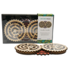 Handcrafted wooden brainteaser puzzle featuring two interlocking gear-shaped mazes with metal balls, designed for Toys, Books & Games, Children's Toys, Games and Puzzles, Puzzles, Best Sellers, and Promo Eligible collections.