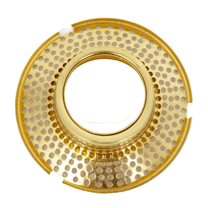 Handcrafted brass outer wick tube with perforated design, compatible with Aladdin burners, featured in Lamps & Lighting, Parts and Accessories, Wicks and Mantles, Best Sellers, and Promo Eligible collections.