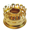 Brass oil lamp gallery top without heel, compatible with various antique and modern burners, ideal for Lamps & Lighting, Parts and Accessories, Lamp Burners and Collars, Best Sellers, and Promo Eligible collections.