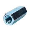 Hexagonal metal coupling with internal threading for connecting pump rod sections, suitable for appliances, water pumps, and pump parts collections.