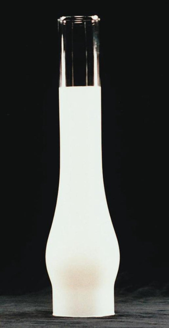 Clear glass oil lamp chimney with 2-7/8 inch base, designed for lamps and lighting, parts and accessories, chimneys and globes, featured in best sellers and promo eligible collections.