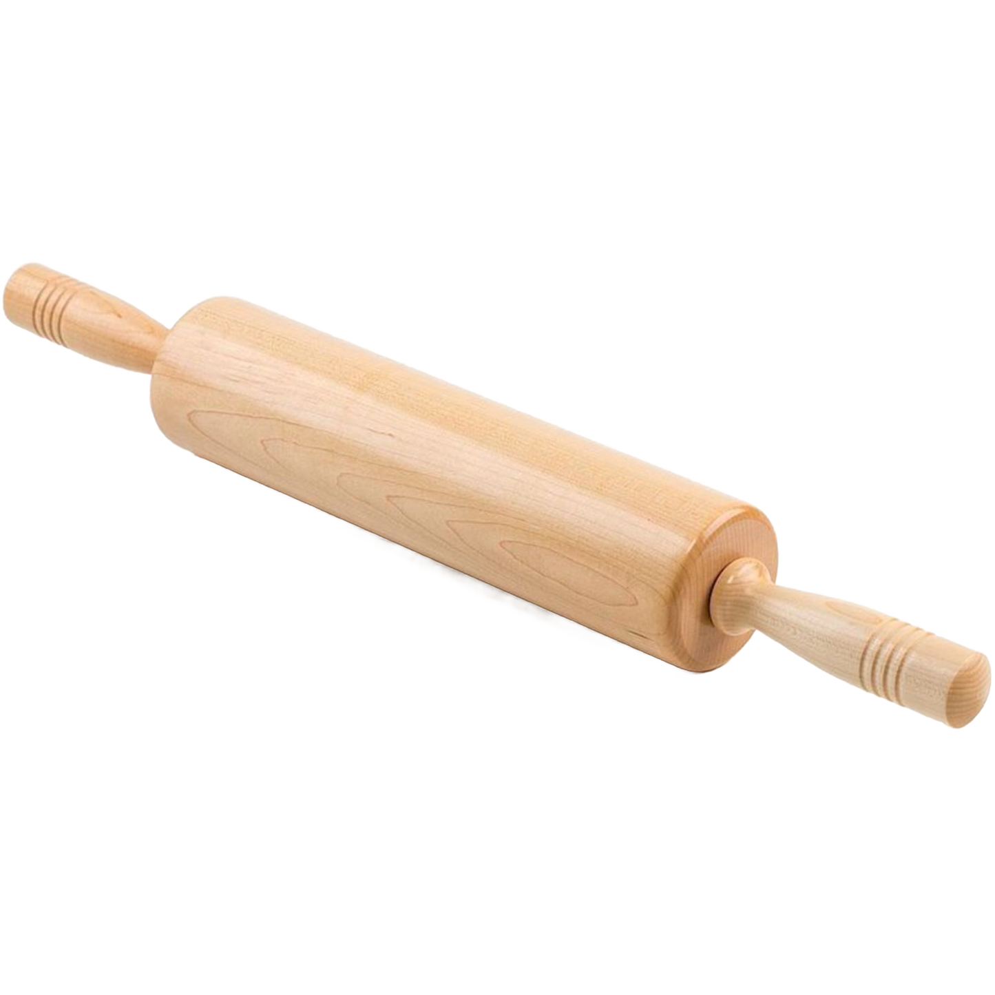 Handcrafted sturdy maple rolling pin with extra-long comfortable handles, made in USA, perfect for Kitchen & Food, Cookware, Baking Supplies, and Best Sellers collections.