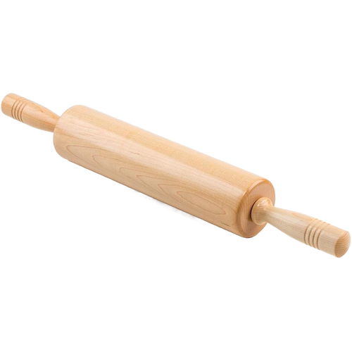 Handcrafted sturdy maple rolling pin with extra-long comfortable handles, made in USA, perfect for Kitchen & Food, Cookware, Baking Supplies, and Best Sellers collections.