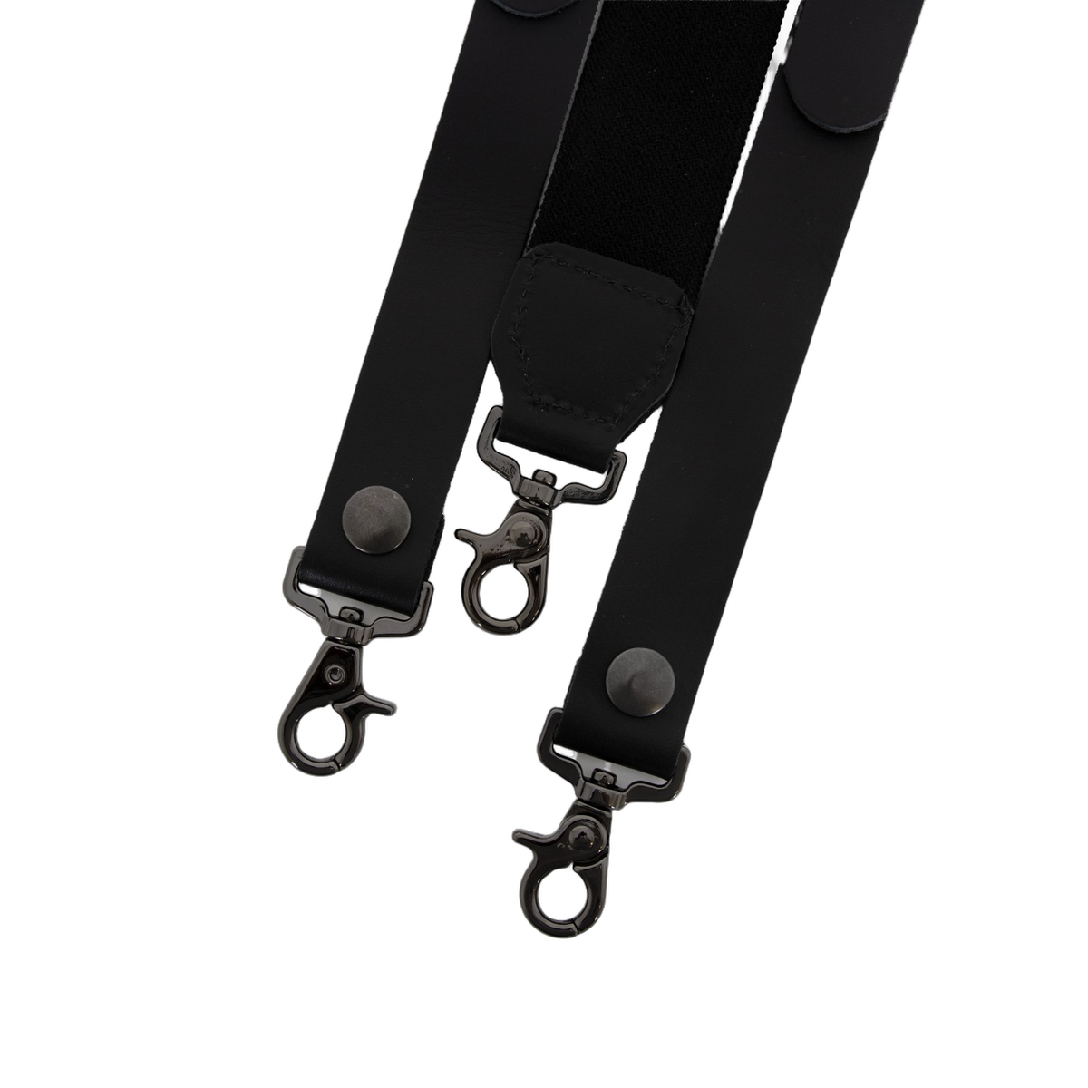 Amish-Made Leather Suspenders with Trigger Snaps
