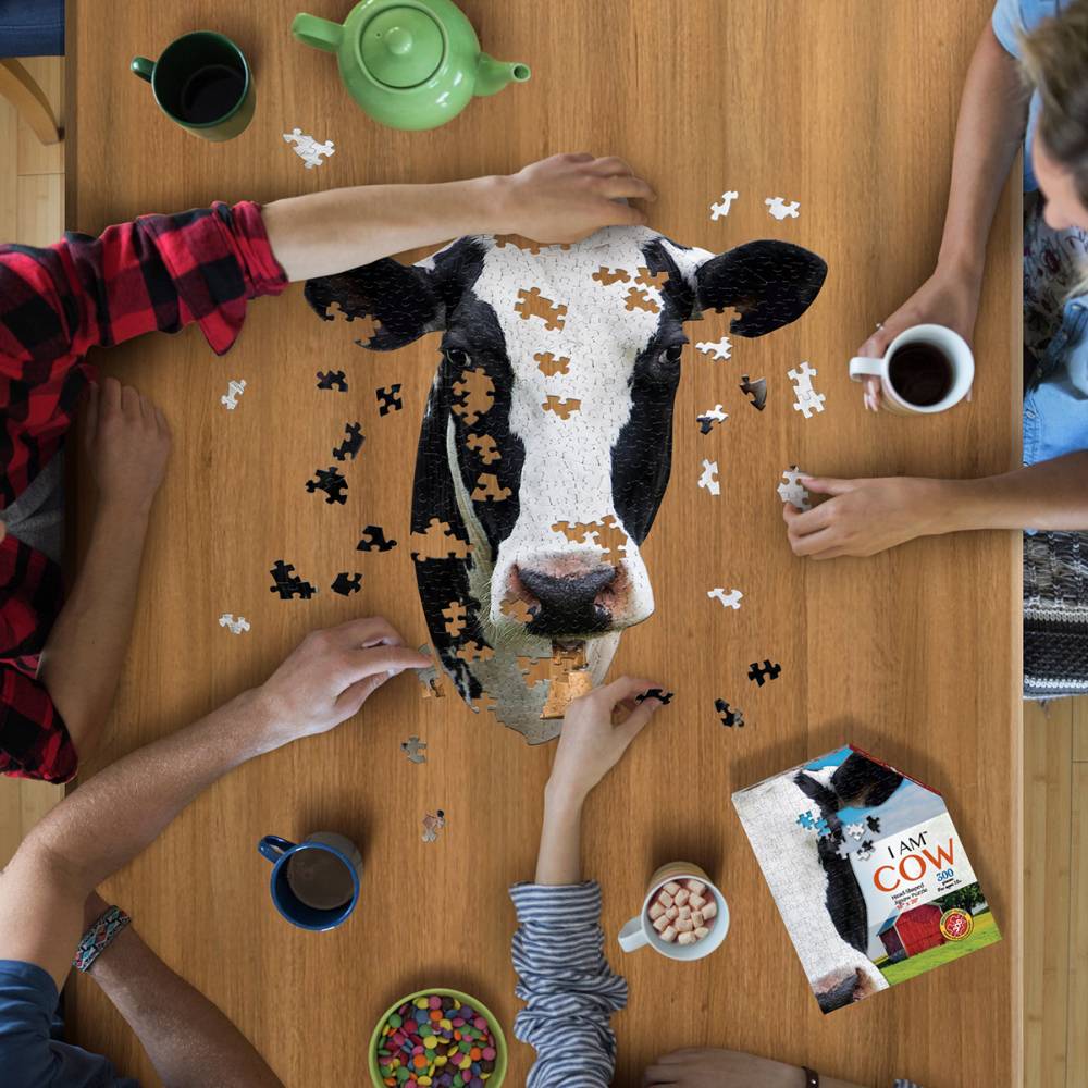 Shaped Jigsaw Puzzle - Cow - 300pcs
