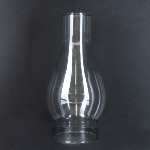 Clear glass oil lamp chimney with a 2-7/8 inch base and 4-inch bulge, designed for lamps, lighting, parts and accessories, chimneys and globes, in best sellers and promo eligible categories.