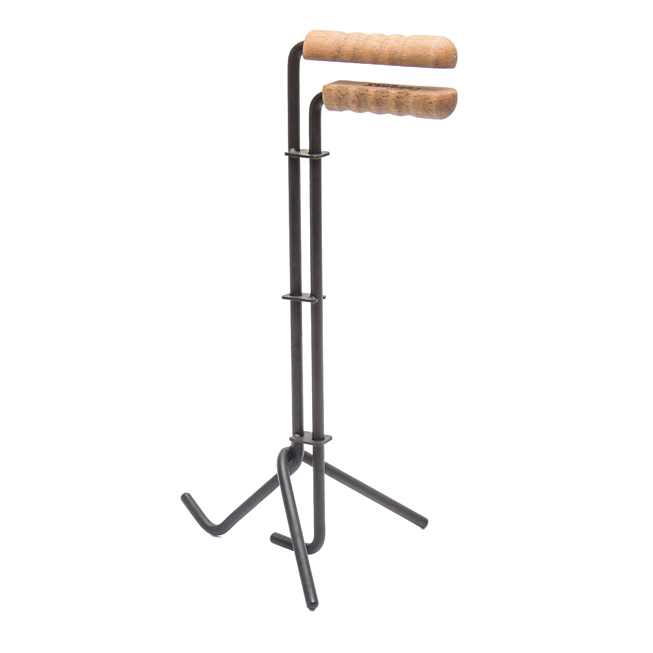 Steel lid lifter with dual wooden handles designed for safely lifting hot Dutch oven lids, perfect for farm, garden, camping, and best seller tool collections.