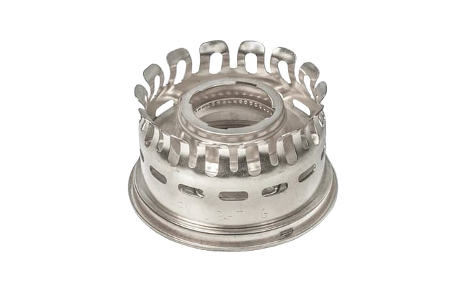 Polished metal heel-less oil lamp gallery top designed for various Aladdin burner models, featured in Lamps & Lighting, Parts and Accessories, Lamp Burners and Collars, Best Sellers, and Promo Eligible collections.
