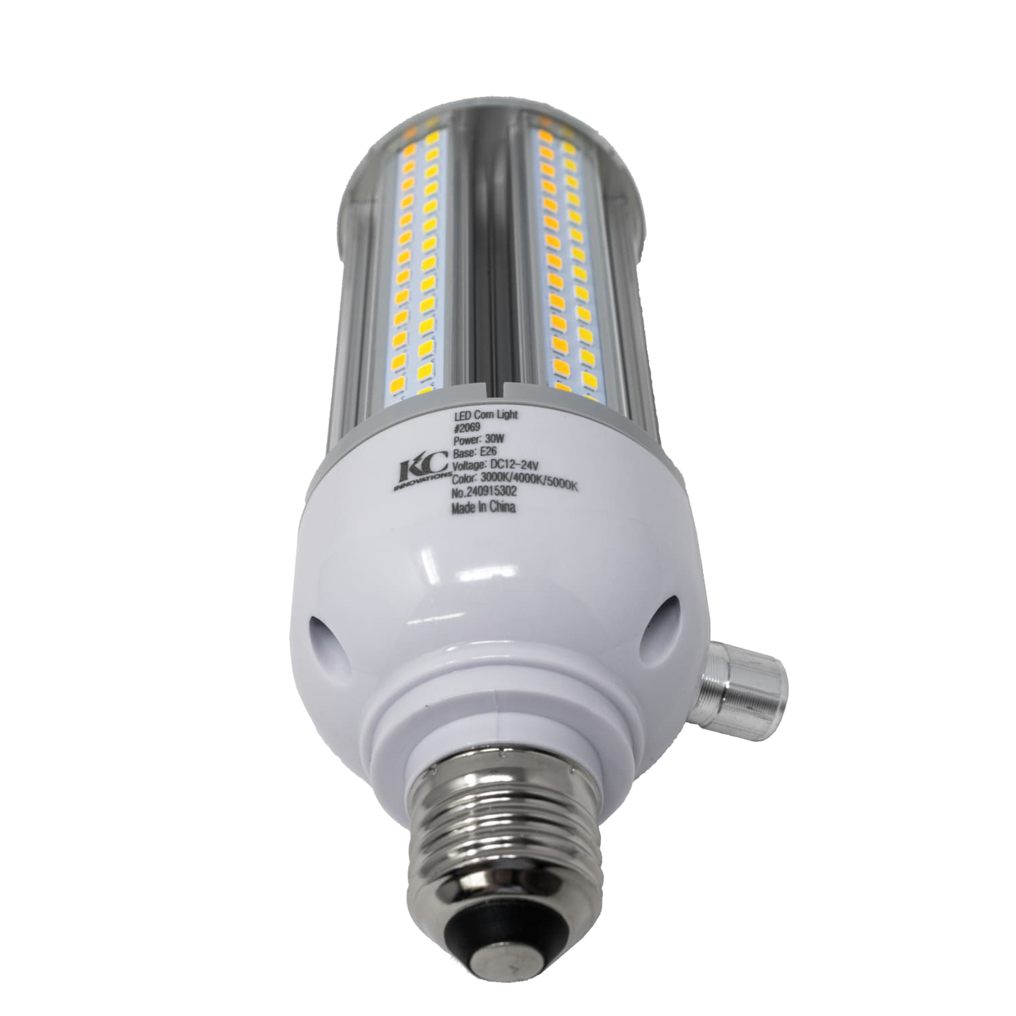 High-quality 30-watt LED corn light bulb featuring multiple LED chips for bright, efficient illumination, suitable for Lamps & Lighting, Battery, Solar, LED, and Best Sellers collections.