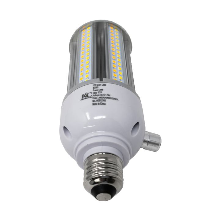 High-quality 30-watt LED corn light bulb featuring multiple LED chips for bright, efficient illumination, suitable for Lamps & Lighting, Battery, Solar, LED, and Best Sellers collections.